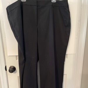 Lane Bryant Wide Leg trousers, Black with copper metallic pinstripe